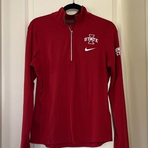 Nike Women's Red Quarter-Zip Sweatshirt Iowa State Cyclones